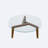 Glass Top Coffee Table With Solid Wood Frame