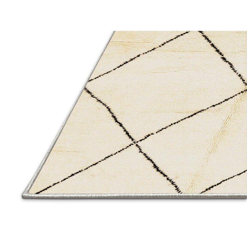 Abstract Indoor Rug, Rectangle 2' x 4'