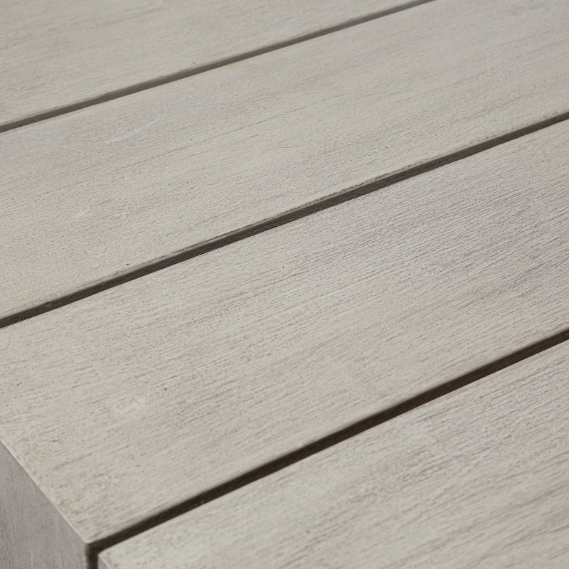 Sonora Outdoor Teak Dining Table, Weathered Gray
