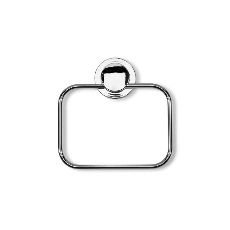 Croydex Stick N Lock Adhesive Chrome Towel Ring