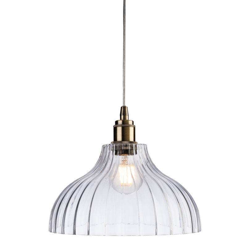 Victory 1 - Light Antique Brass Dome Pendant