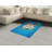 Blue High Density Long Fiber Poly Threads Decorative Area Rug Carpet-42031322