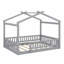 Structure de lit en bois avec clôture-914200448