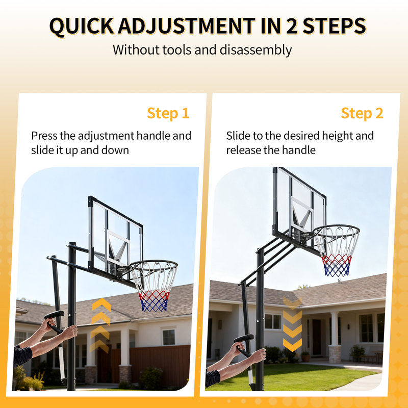Dayago Ajustable Height Portable Basketball Hoop With 44