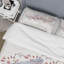 Ensemble de housse de couette bohémien - plumes roses et oiseaux All You Need Is Love - polyester en microfibre-66392289