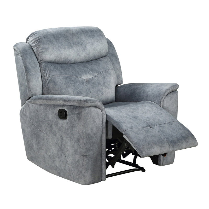 Delaware Silver Grey Tufted Recliner