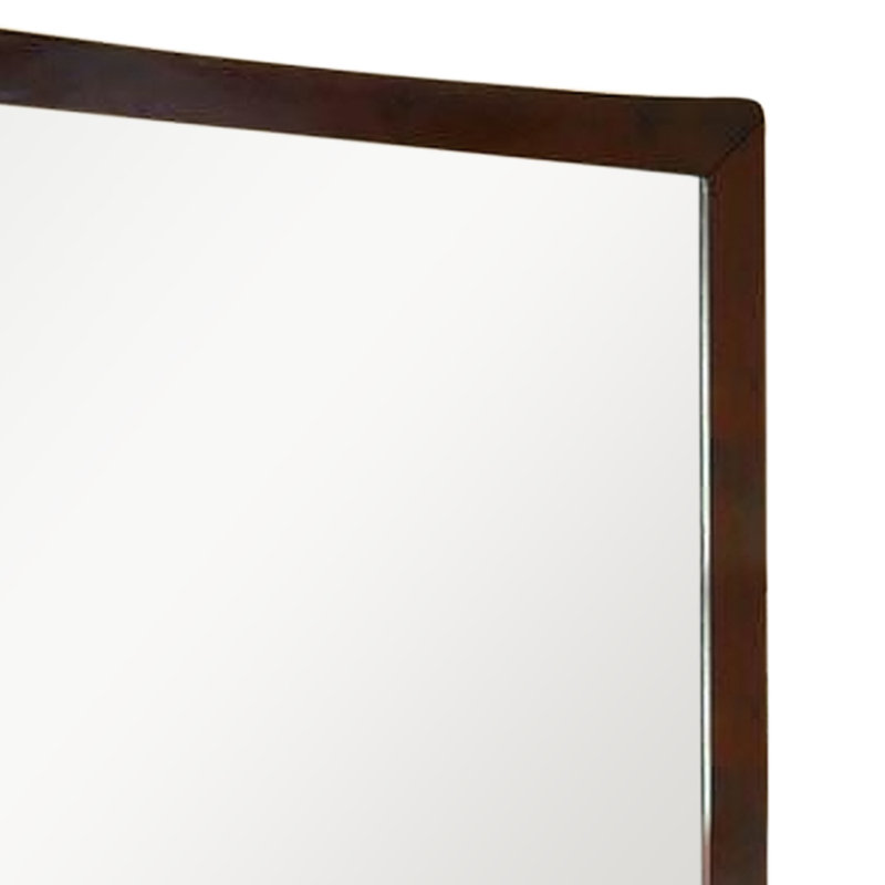 Miroir Mennie au fini cerisier brun