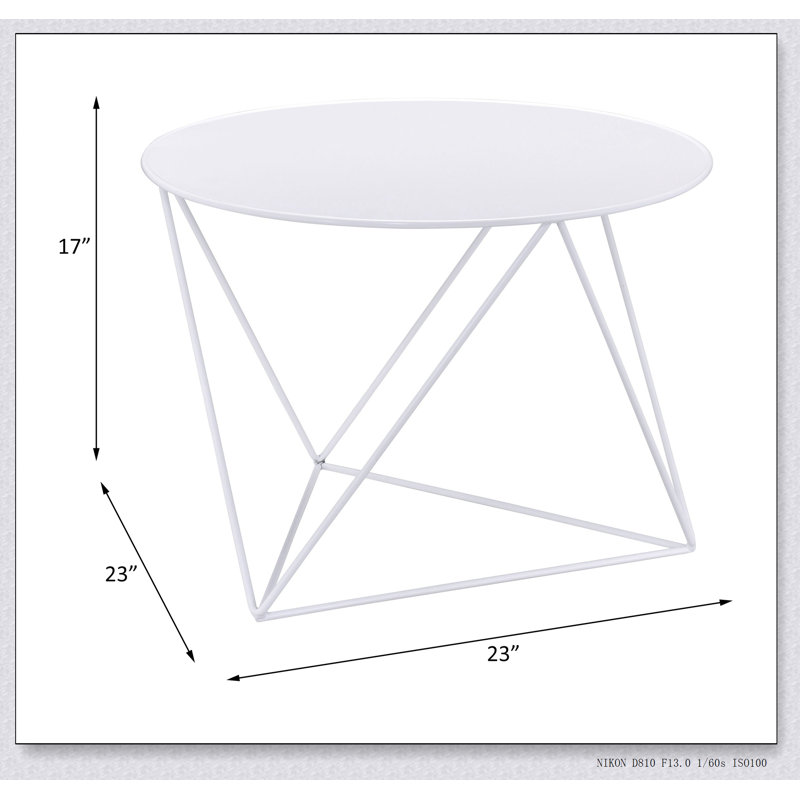 Table d'appoint Epidia, Blanc