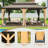 12'X20' Hardtop Gazebo, Outdoor Cedar Wood Frame Canopy With Galvanized Steel Double Roof, Outdoor Permanent Metal Pavilion With Curtains And Netting For Patio, Backyard And Lawn-125979763-125979764