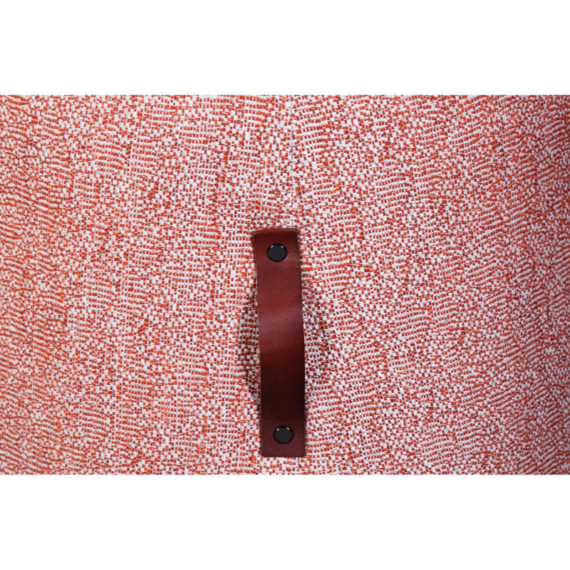 Tabouret de salon moderne rembourré en forme de croissant rouge, l 20,39 po x l 17,7 po, profondeur de la zone de ton