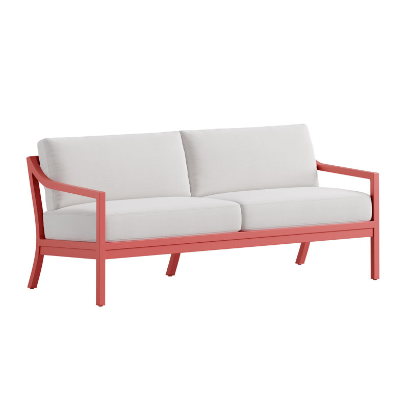 Sofa with Seat Cushions, Strawberry