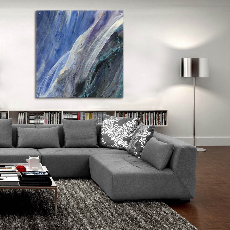 Art mural en verre Wrought Studio ™ «Splash» par Albena Hristova, H 12 po x l 12 po x P 0,13 po