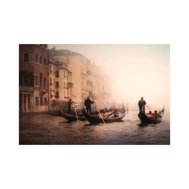 Foggy Venice by Ute Scherhag - Gallery-Wrapped Canvas Giclée on Canvas, No Frame, 20.32 cm H x 30.48 cm W