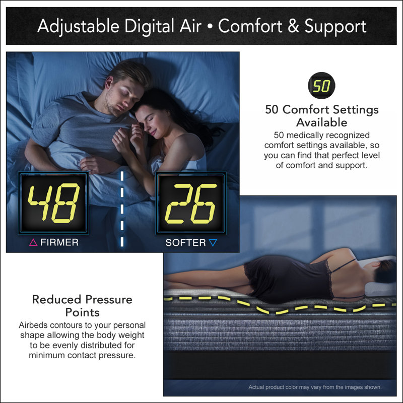 Matelas à lit lisse numérique Smart Air, Très grand