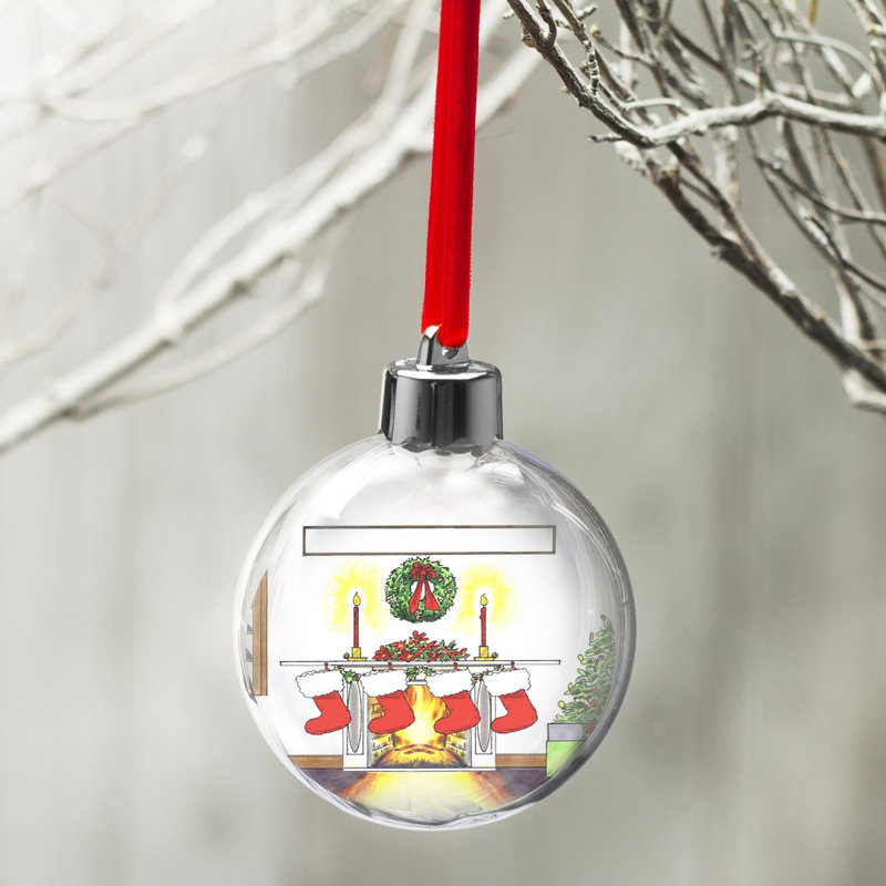 Ornement 4 ampoules de Noël personnalisées, Oui