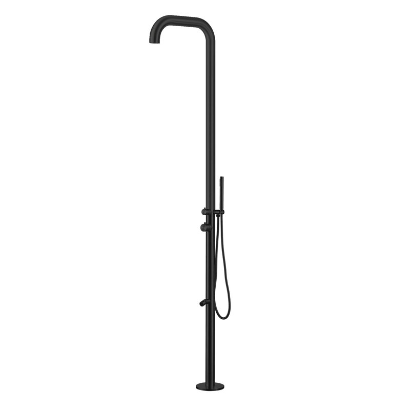 Douche d'extérieur en acier inoxydable Dante 316, Noir mat