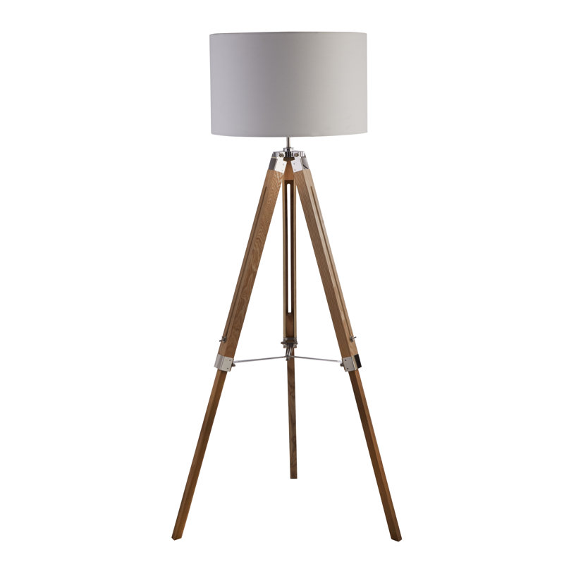 Konen 144cm Tripod Floor Lamp, Brown, Grey
