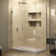 Unidoor Plus 53.5" W x 30.375" D x 72" H Frameless Pivot Rectangle Shower Enclosure with Fixed Panel