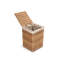 Wicker Square Laundry Basket with Lining-45117814-45117815