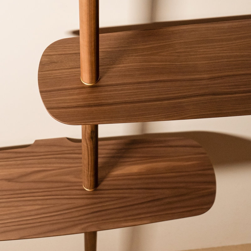 Axis 3 Shelving System, Walnut, 83.5'' H X 106.3'' W X 11.8'' D