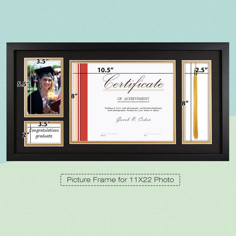 Matte Wood Document Picture Frames