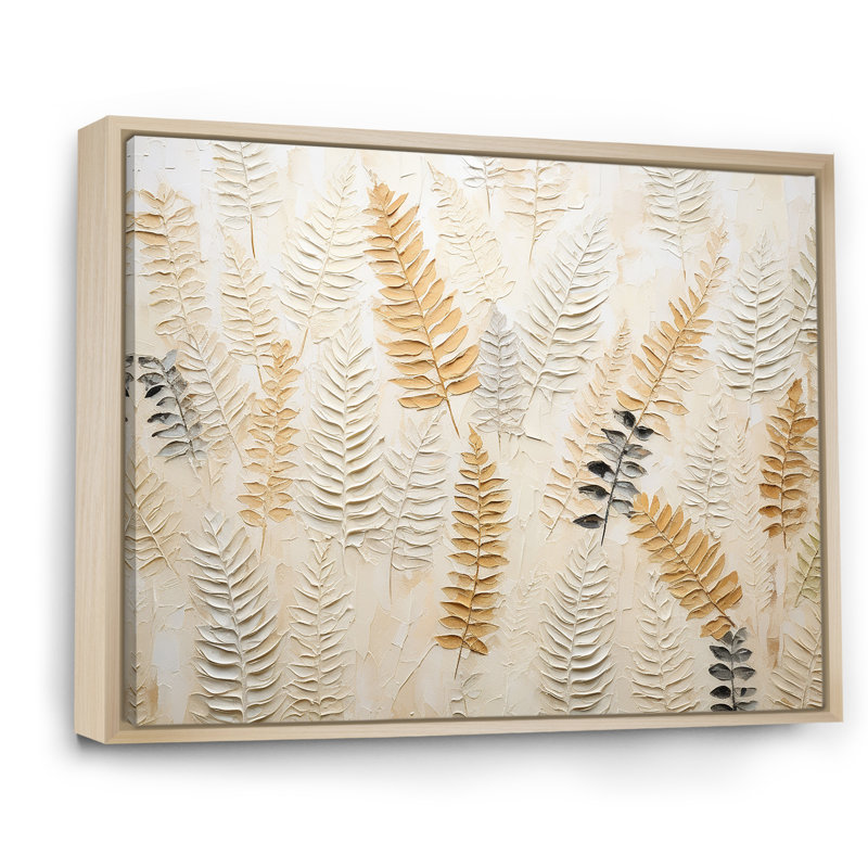 Golden Ferns Silent Gracefulness II sur impression sur toile, Cadre naturel flottant, H 30 po x l 40 po x P 0,5 po
