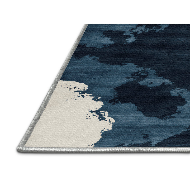 Tapis beige lavable à la machine, Rectangulaire 8 pi x 12 pi