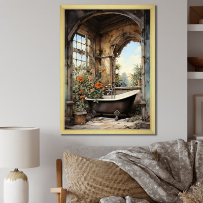 «Ceili Bathroom Vintage Tiles IV - Art mural de salle de bain»