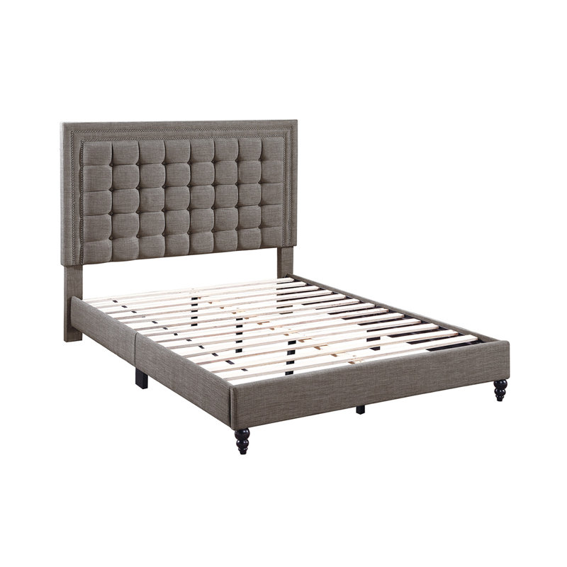 Lit plateforme tapissier Chrisha, Grand