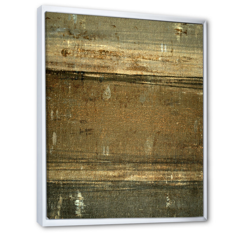 Champs de couleurs dans des tons de gris et de beige II - peinture sur toile, H 20 po x l 12 po x P 1 po
