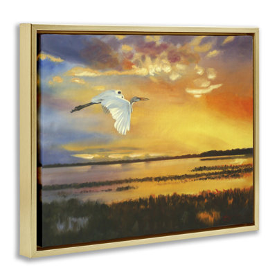 «Bird over Sunlit Pond», art mural par D. Rust