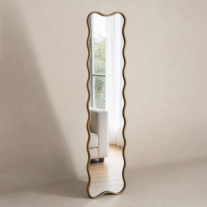 Euri 59'' H Wavy Antique Bronze Full Length Wall Mirror