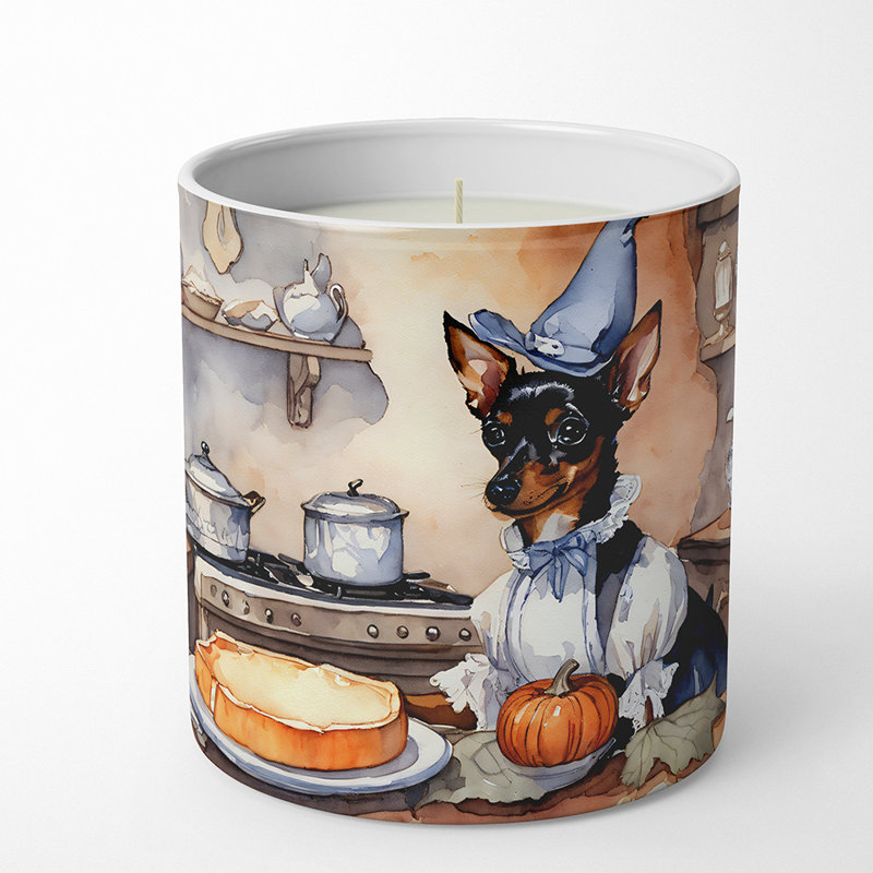 Bougie parfumée Pumpkin Pie avec support en céramique