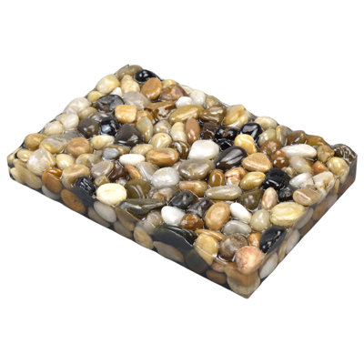 Handmade Pebbles, Soap Holder For Bathroom And Shower, Drainable Stone Soap Dish