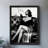 Black Framed Vintage A beautiful and sexy woman is smoking a cigar Wall Art Retro Style Framed Prints-60096713