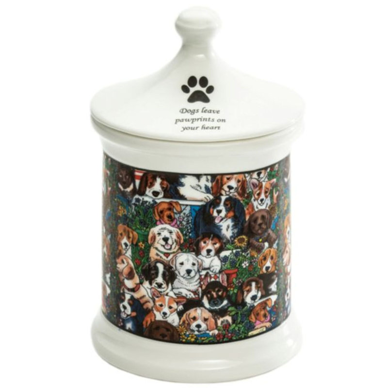 Dogs Leave Pawprints Small Treat Jar