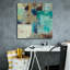 «Teal and Aqua Reflections 3» par Silvia Vassileva, art mural sur toile-2085160340
