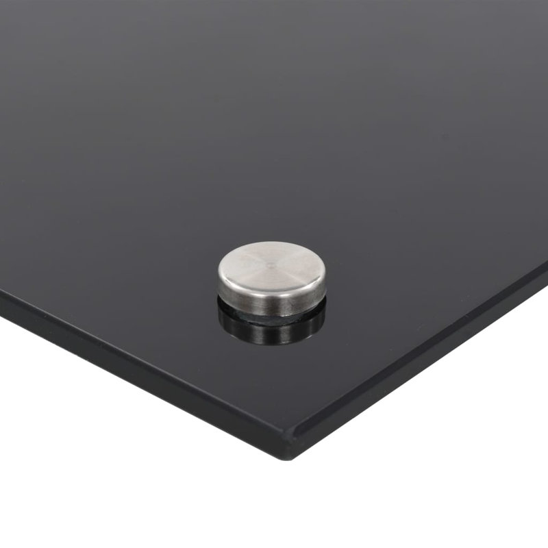 Howland 60cm W x 100cm L Glass Peel and Stick Field Tile, Black