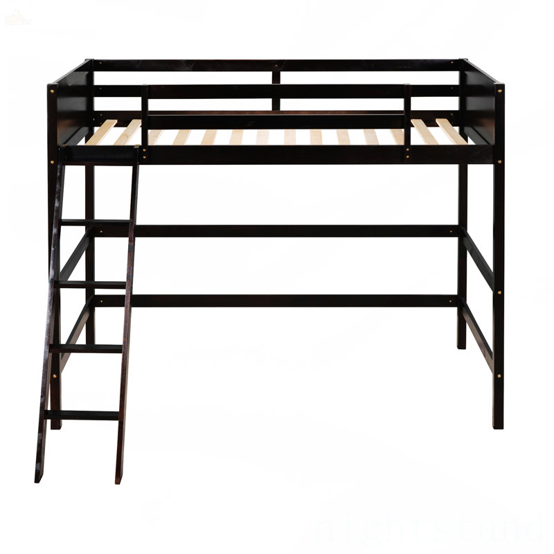 Lit mezzanine simple avec échelle, Espresso