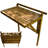 Jceon Rectangular Acacia Outdoor Folding Balcony Table