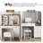 Farmhouse Makeup Vanity Desk With Sliding Mirror And Lights  Mirror Only