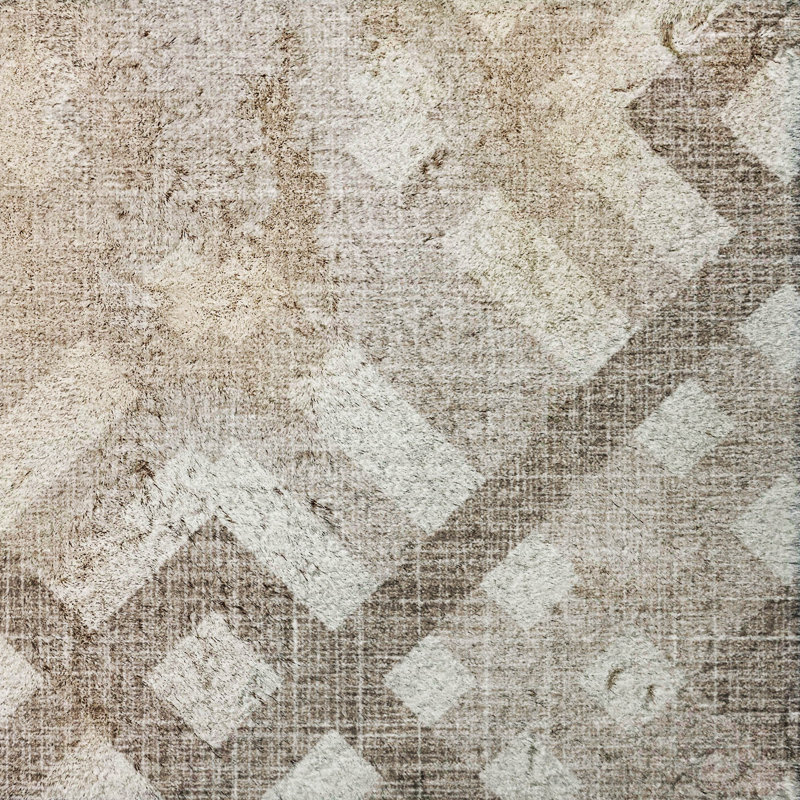 Tapis à poil long de qualité supérieure lavable à la machine ADS616, Taupe, 10 pi x 14 pi