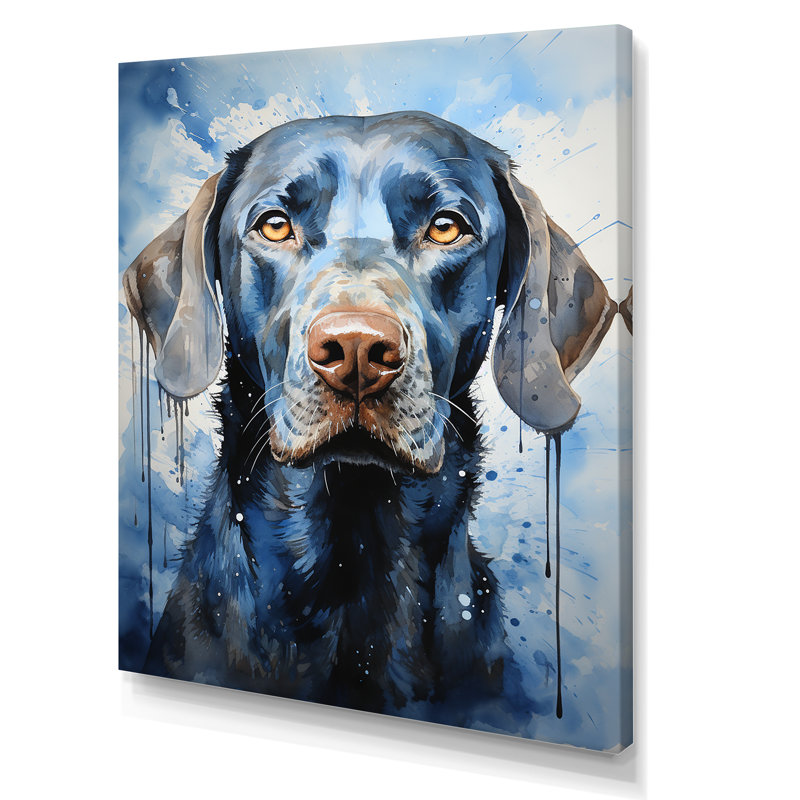 «Dog Weimaraner Majestic Portrait» sur toile, Toile tendue, H 44 po x l 34 po x P 1,5 po
