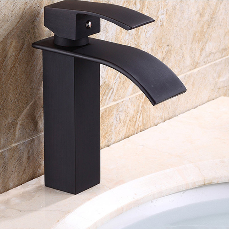 Single-Hole Single-handle Bathroom Faucet, Bronze