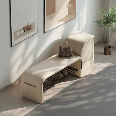 Tabouret avec rangement à chaussures 47,2 po