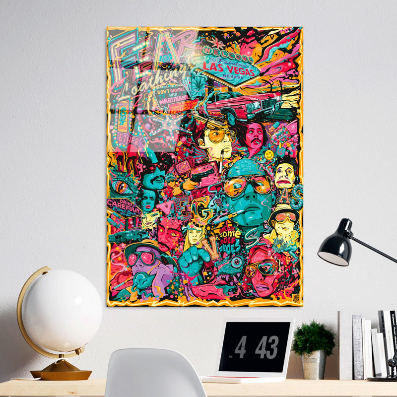 Superbe peinture murale en verre trempé 27,6 po x 39,4 po | 100% verre trempé, épaisseur: 0,16 pouce | Décoration élégante pour le salon ou le bureau, durable et facile à nettoyer, idée de cadeau parfaite