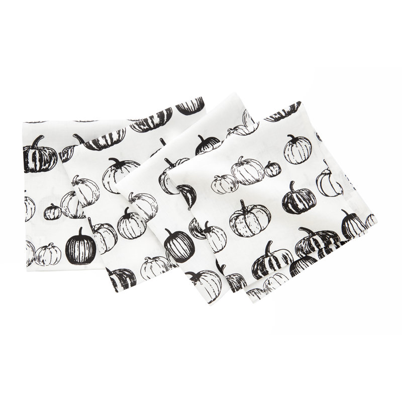 Patch - 100% Pure Linen Dinner Napkins, Black