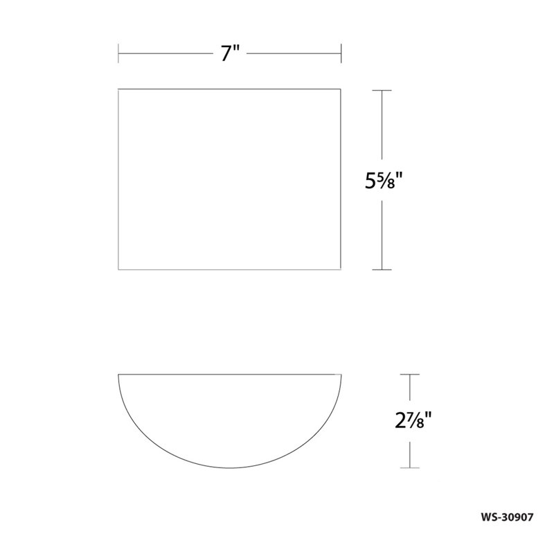Pocket 1-Light LED Flush Mount, White
