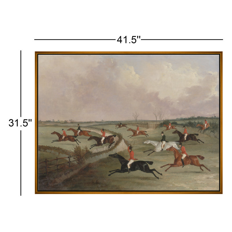 «Cross Country Horse Race», reproduction sur toile encadrée