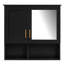 Armoire de toilette murale 30 po 2 en 1 avec tablettes réglables-1865342706
